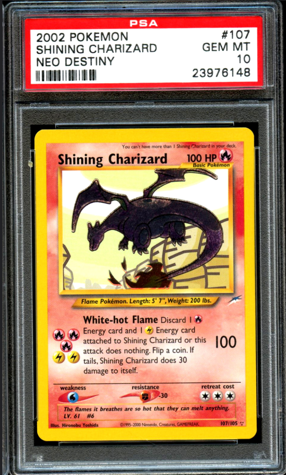 2002 Pokémon Shining Charizard Card