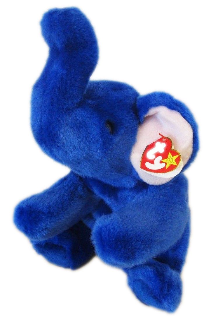 Ty Beanie Babies "Peanut" royal blue variant