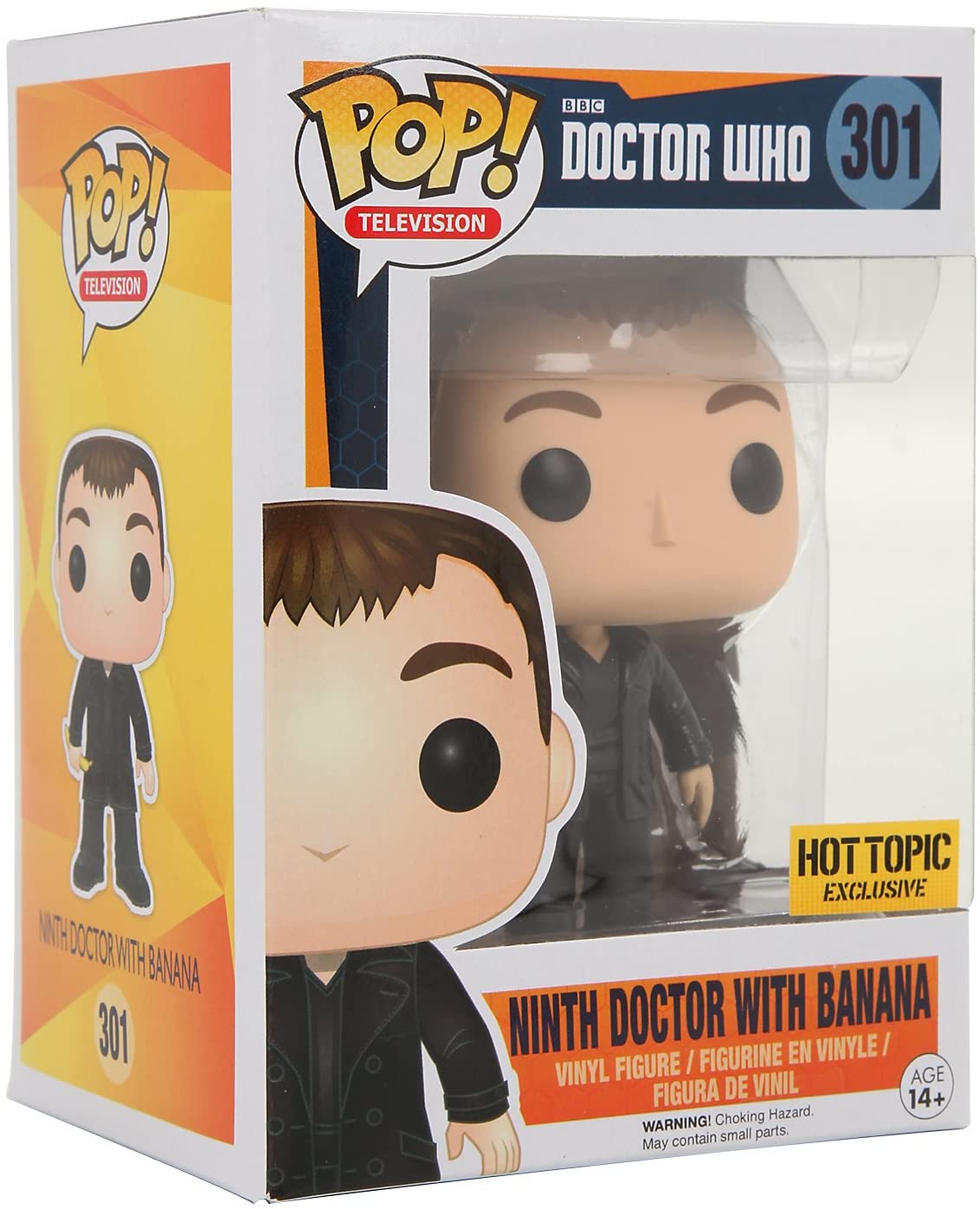 Hot Topic Exclusive Funko Pop Television Doctor Who #301 Ninth Doctor With Banana