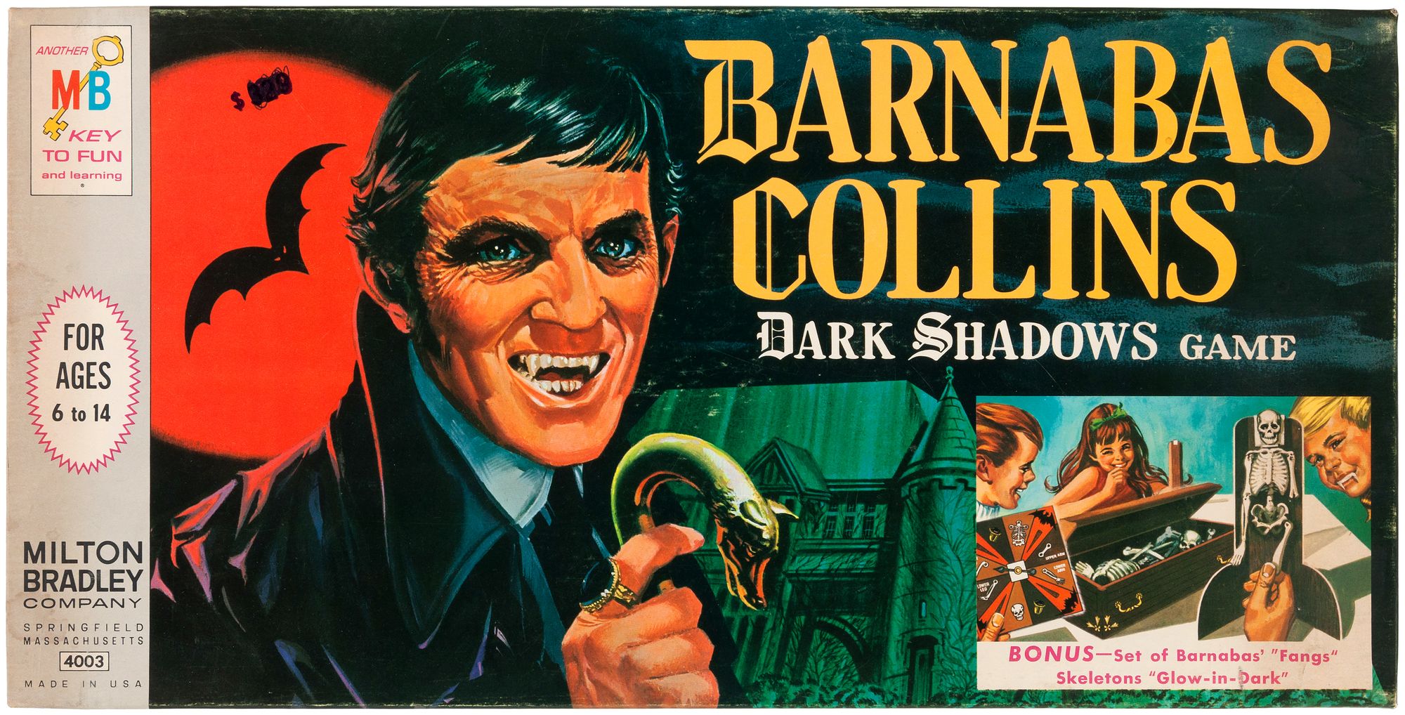 Milton Bradley Barnabas Collins Dark Shadows Game