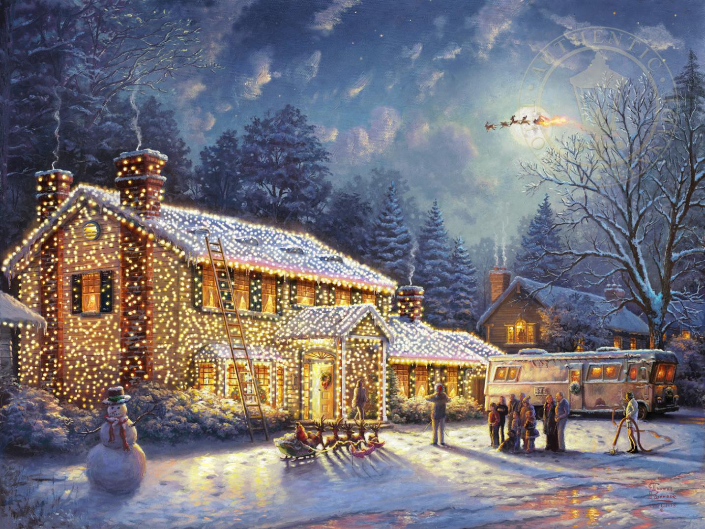 Thomas Kinkade Studios National Lampoon’s Christmas Vacation Limited Edition Canvas Artwork